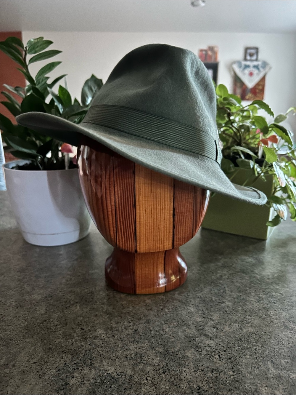 🤠 [Stetson] Cowboy Hat or Fedora, Crushable, Vintage, Gray-Green, Sz 7 1/2” L/XL